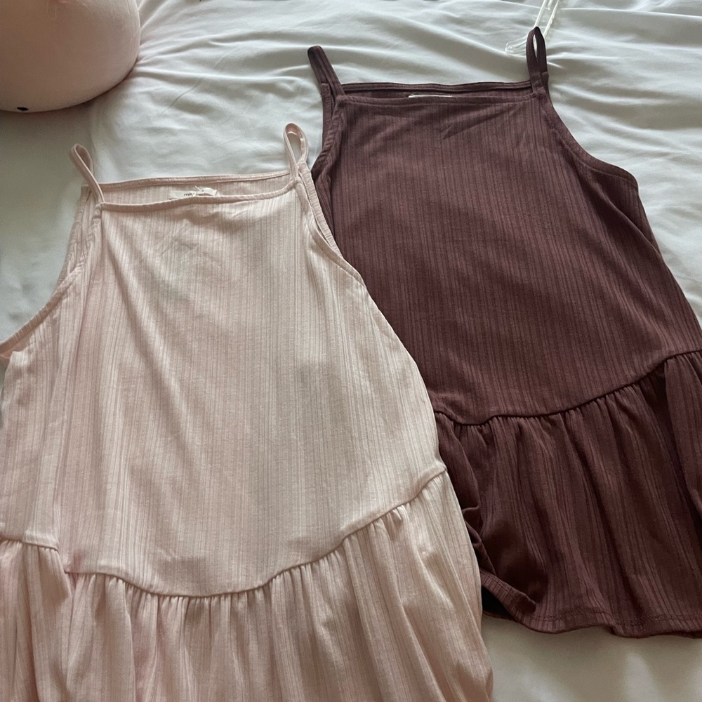 Two Flowy Dressy Tank Tops